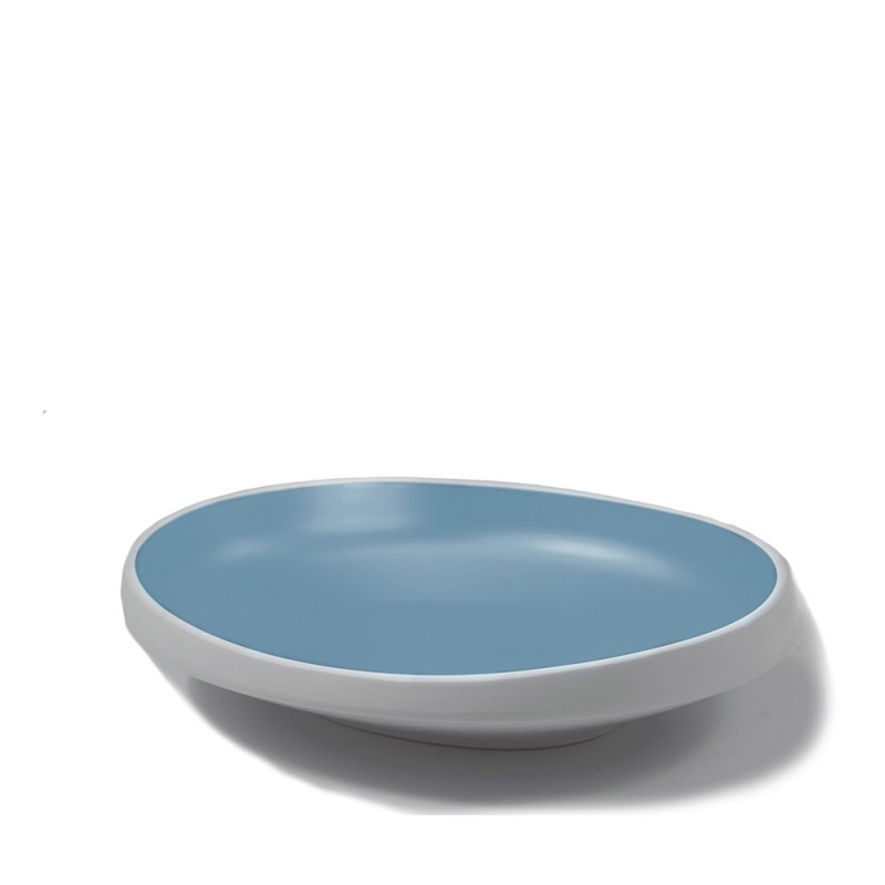 Πιατέλα Οβάλ Μελαμίνης Μ25.5xΠ19xΥ5.3cm Λευκή Εξωτερικά Και Μπλε Εσωτερικά Πιατέλα Οβάλ Μελαμίνης Μ25.5xΠ19xΥ5.3cm Λευκή Εξωτερικά Και Μπλε Εσωτερικά