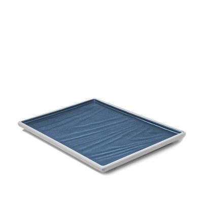 Πιατέλα Ορθογώνια Μελαμίνης Μ30.5xΠ22xΥ2.1cm Λευκή Εξωτερικά Και Μπλε Εσωτερικά Πιατέλα Ορθογώνια Μελαμίνης Μ30.5xΠ22xΥ2.1cm Λευκή Εξωτερικά Και Μπλε Εσωτερικά