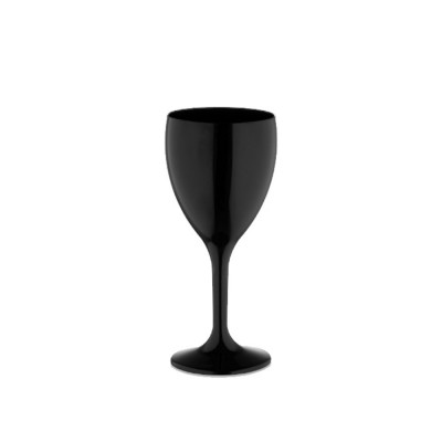 Ποτήρι Κρασιού PC 320ml Φ8xΥ17cm Πισίνας Μαύρο