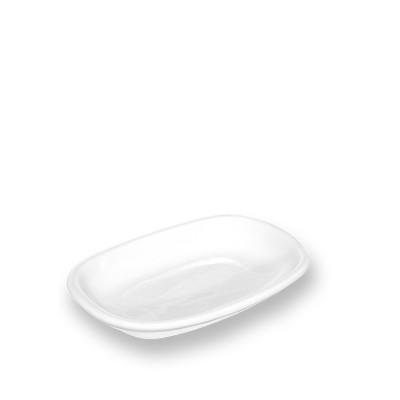 Πιατελάκι Οβάλ Πορσελάνινο Μ16xΠ10.5cm Λευκό AXA