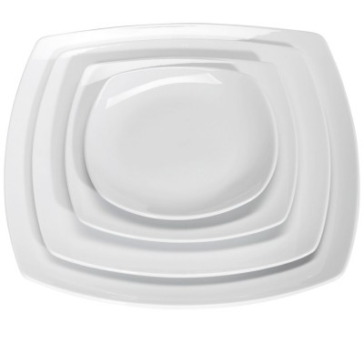 Πιάτο Ρηχό Τετράγωνο Πορσελάνινο Μ26xΠ26xΔ30cm Λευκό Tetra Πιάτο Ρηχό Τετράγωνο Πορσελάνινο Μ26xΠ26xΔ30cm Λευκό Tetra