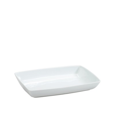 Πιατέλα Ορθογώνια Πορσελάνινη Μ25xΠ16cm Λευκή