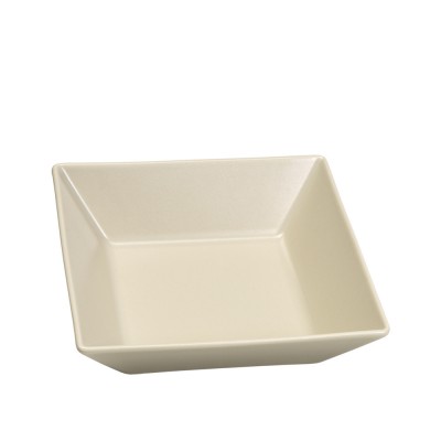 Σαλατιέρα Τετράγωνη Πορσελάνινη Μ17.5xΠ17.5cm Μπεζ Ματ Elite md.605