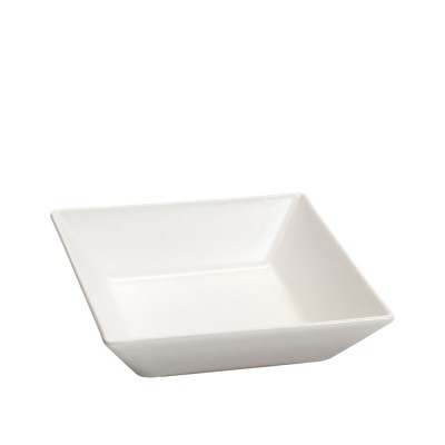 Σαλατιέρα Τετράγωνη Πορσελάνινη Μ17.5xΠ17.5cm Λευκή Ματ Elite md.605