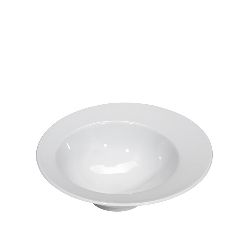 Μπωλ Έκκεντρο Στρογγυλό Πορσελάνινο 310ml Φ16.5xΥ5.5cm Λευκό Με Γείσο Μπωλ Έκκεντρο Στρογγυλό Πορσελάνινο 310ml Φ16.5xΥ5.5cm Λευκό Με Γείσο