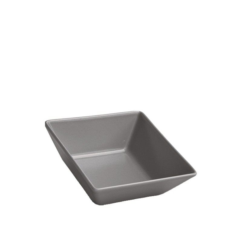 Μπωλ Τετράγωνο Πορσελάνινο Μ13xΠ13cm Γκρι Ματ Elite md.613