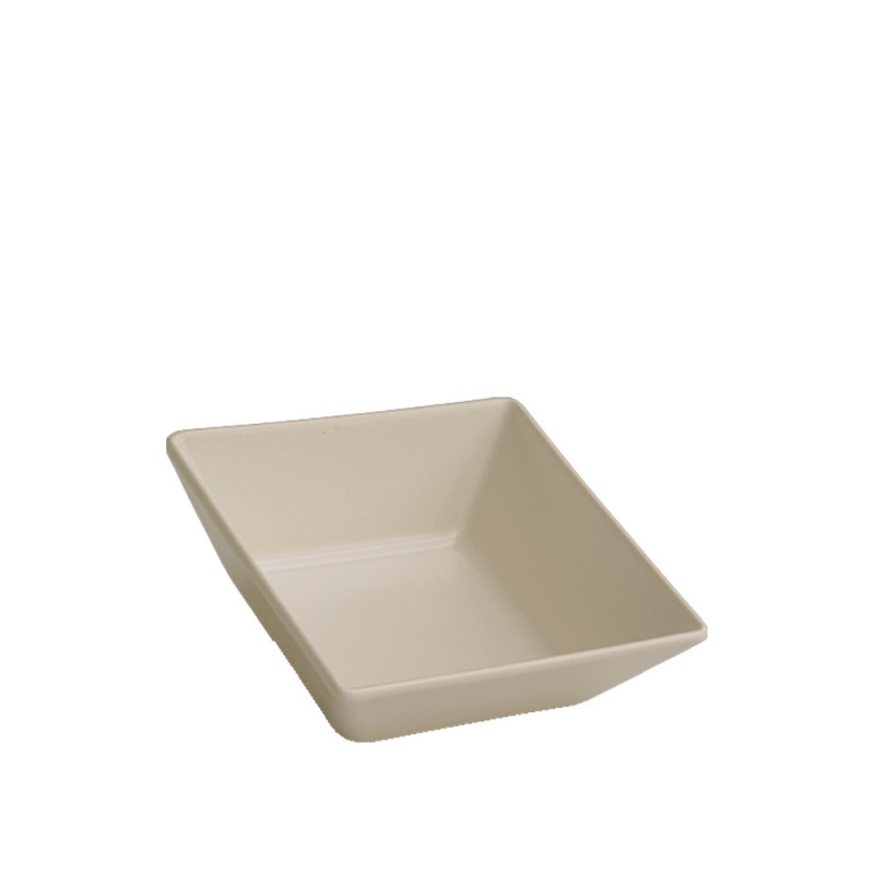 Μπωλ Τετράγωνο Πορσελάνινο Μ13xΠ13cm Μπεζ Ματ Elite md.613