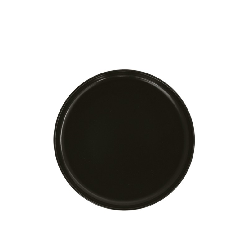 Πιάτο Flat Πορσελάνινο Φ20cm Μαύρο Ματ Nordic md.302