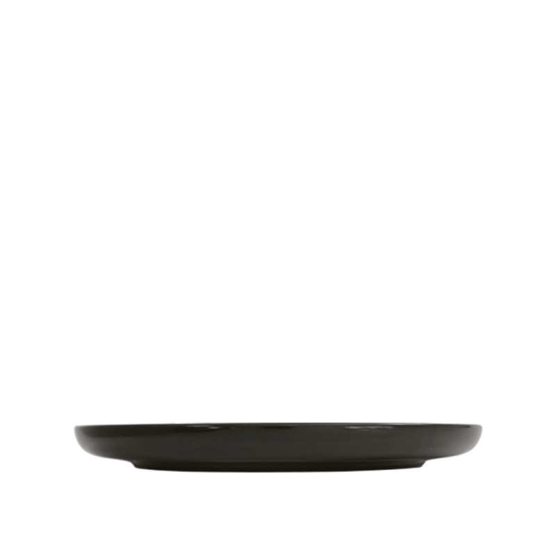 Πιάτο Flat Πορσελάνινο Φ20cm Μαύρο Ματ Nordic md.302