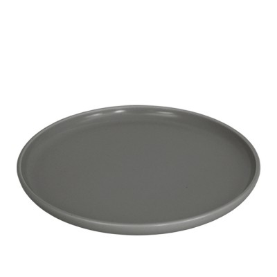 Πιάτο Flat Πορσελάνινο Φ27cm Γκρι Ματ Nordic md.301