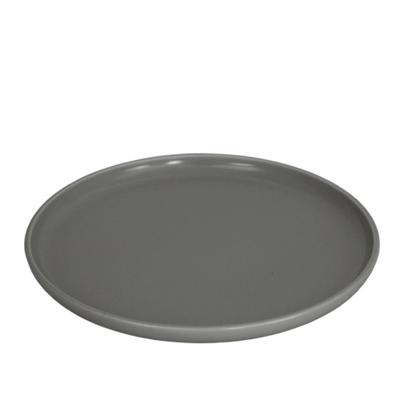 Πιάτο Flat Πορσελάνινο Φ27cm Γκρι Ματ Nordic md.301