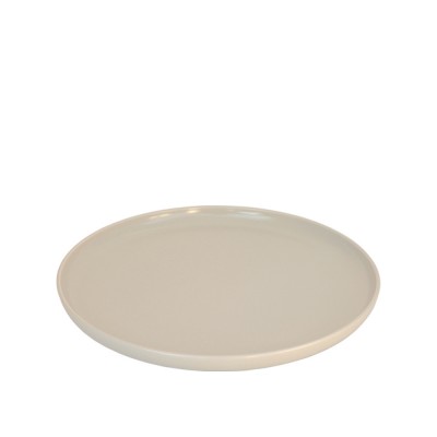 Πιάτο Flat Πορσελάνινο Φ20cm Μπεζ Ματ Nordic md.302