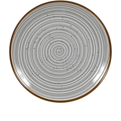 Πιατέλα Στρογγυλή Πορσελάνινη Φ32cm Γκρι Monaco Spira md.GRI32 Πιατέλα Στρογγυλή Πορσελάνινη Φ32cm Γκρι Monaco Spira md.GRI32