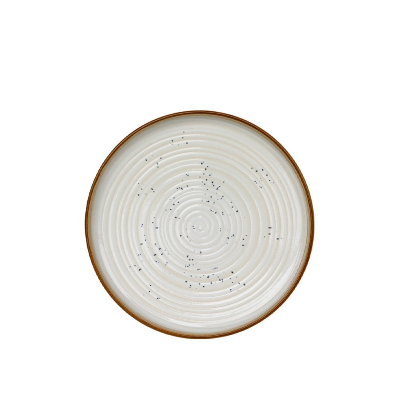 Πιάτο Ρηχό Πορσελάνινο Φ20cm Μπεζ Monaco Spira md.SPIRA20