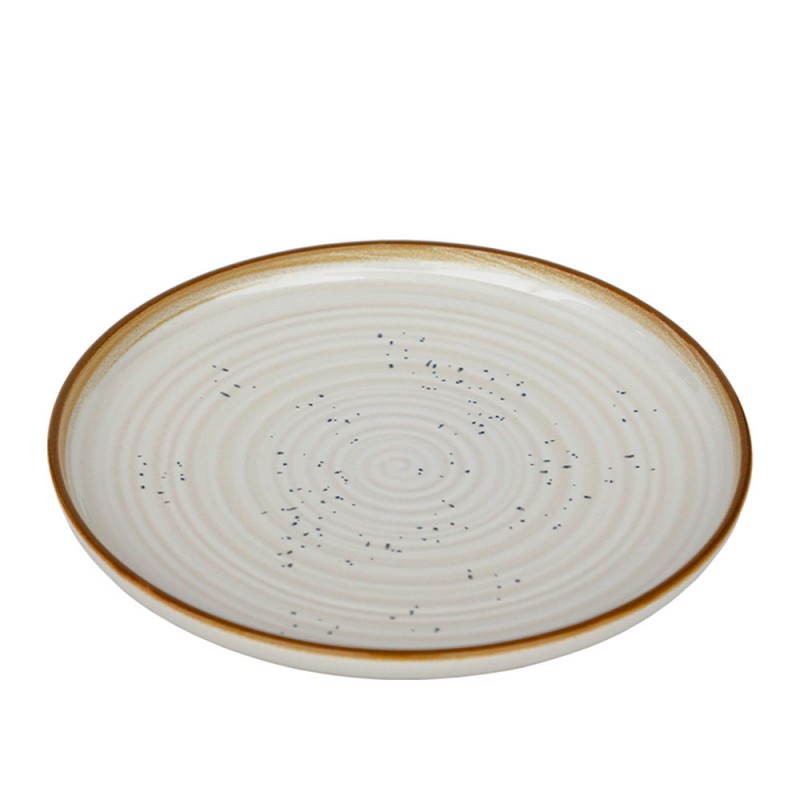 Πιάτο Flat Πορσελάνινο Φ27cm Μπεζ Nordic Spira md.SPIRA301