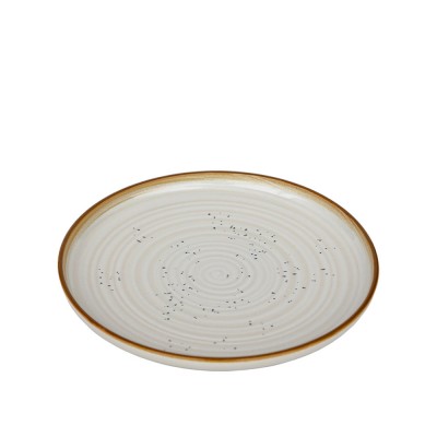 Πιάτο Flat Πορσελάνινο Φ20cm Μπεζ Nordic Spira md.SPIRA302