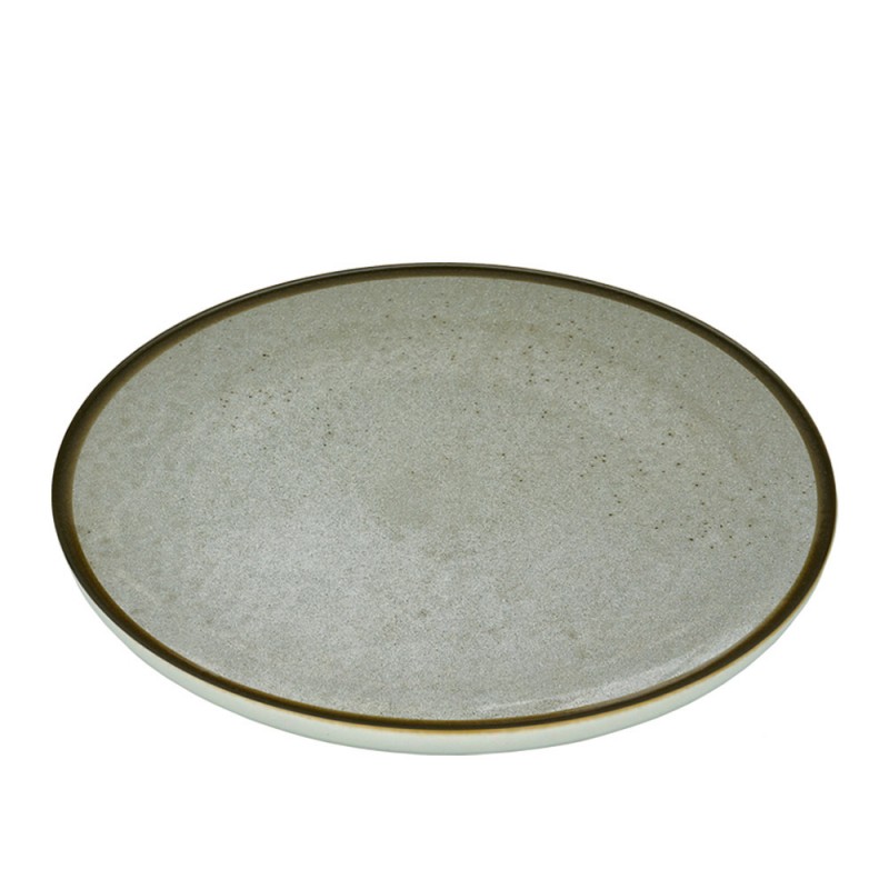 Πιάτο Ρηχό Πορσελάνινο Φ27cm Γκρι Nordic Aris md.ARIS301