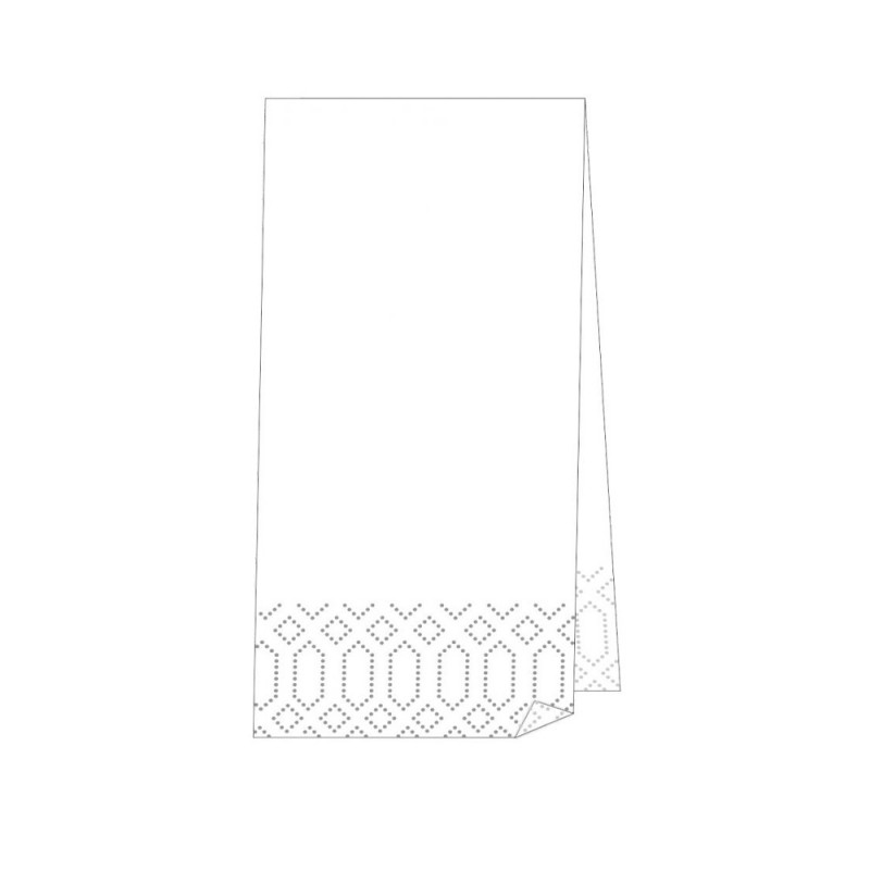 Χαρτοπετσέτα 1/8 Μ40xΠ40cm Πολυτελείας 2Φ Λευκή Πακέτο 100Τμχ