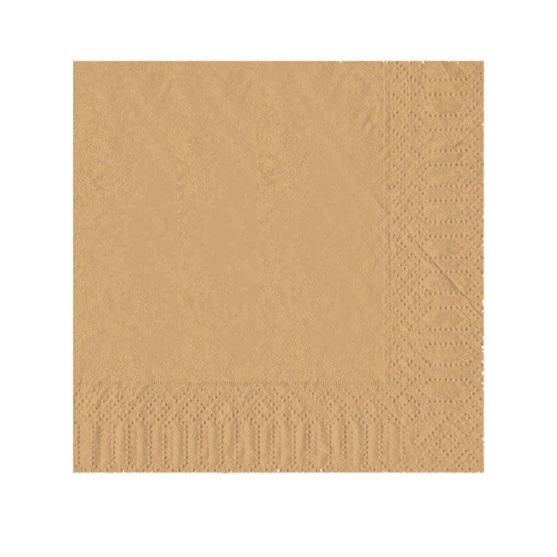 Χαρτοπετσέτα Μ40xΠ40cm Πολυτελείας 2Φ Eco Brown Πακέτο 100Τμχ