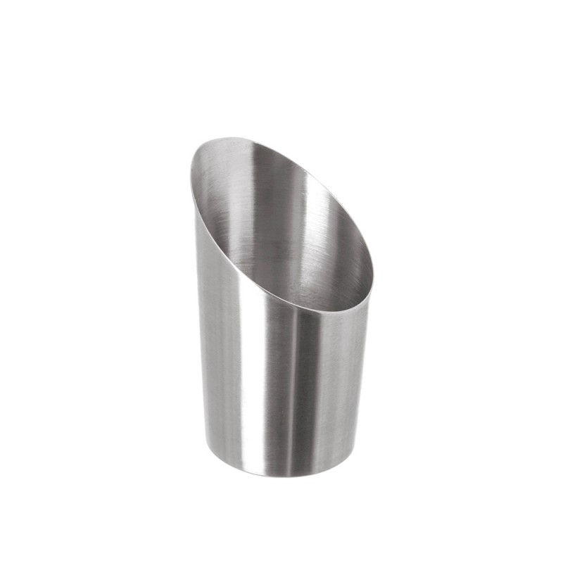 Θήκη Για Καλαμάκια Λοξή Ανοξείδωτη Φ9xΥ11.4cm
